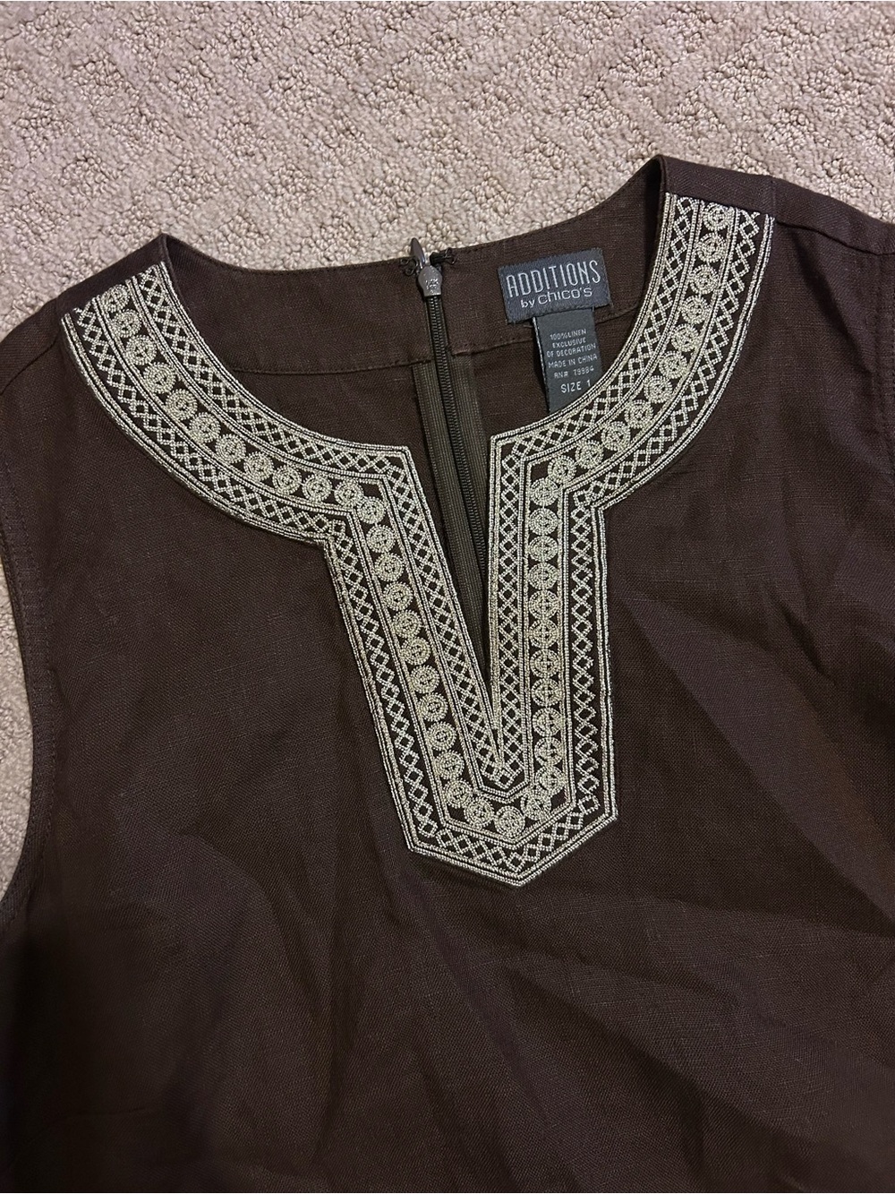 Chico’s women’s sz 1 - 100% linen